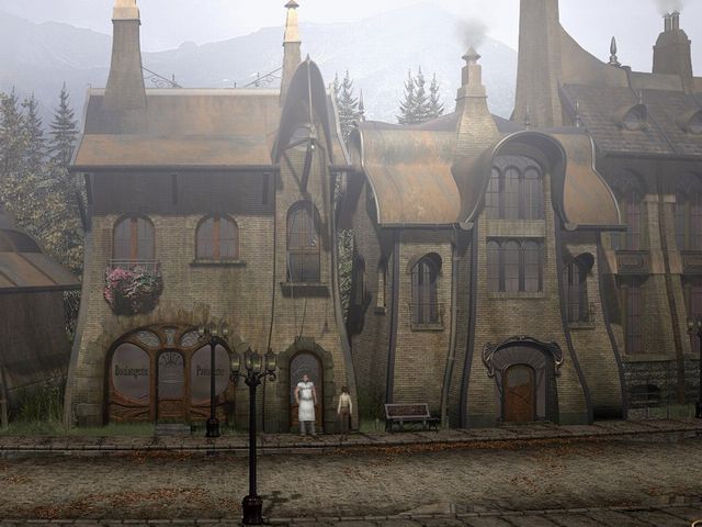 Syberia (Windows) screenshot: The Town of Valadilène