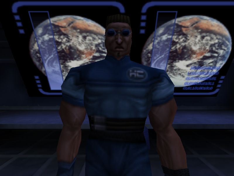 SiN (Windows) screenshot: Colonel John R. Blade, Commander of HardCorps and your alter ego.