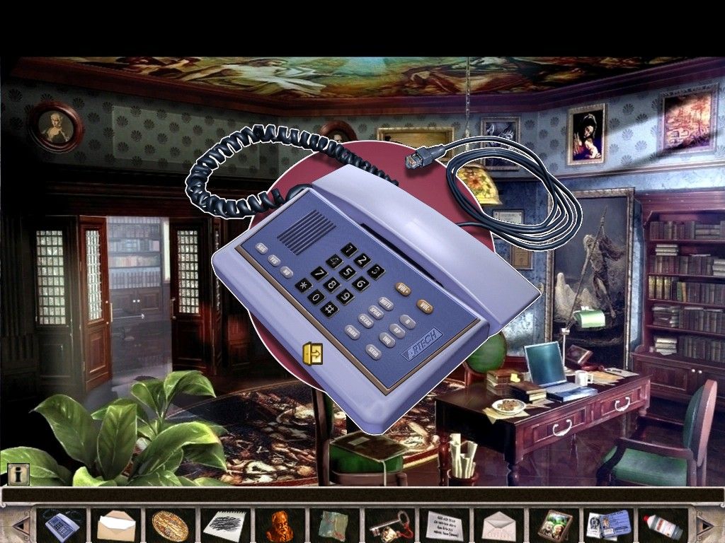 Crime Stories: From the Files of Martin Mystère (Windows) screenshot: Hm, this phone seems to have some of the keys worn out