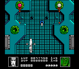 Silver Surfer (NES) screenshot: Assault on a high-tech fortress