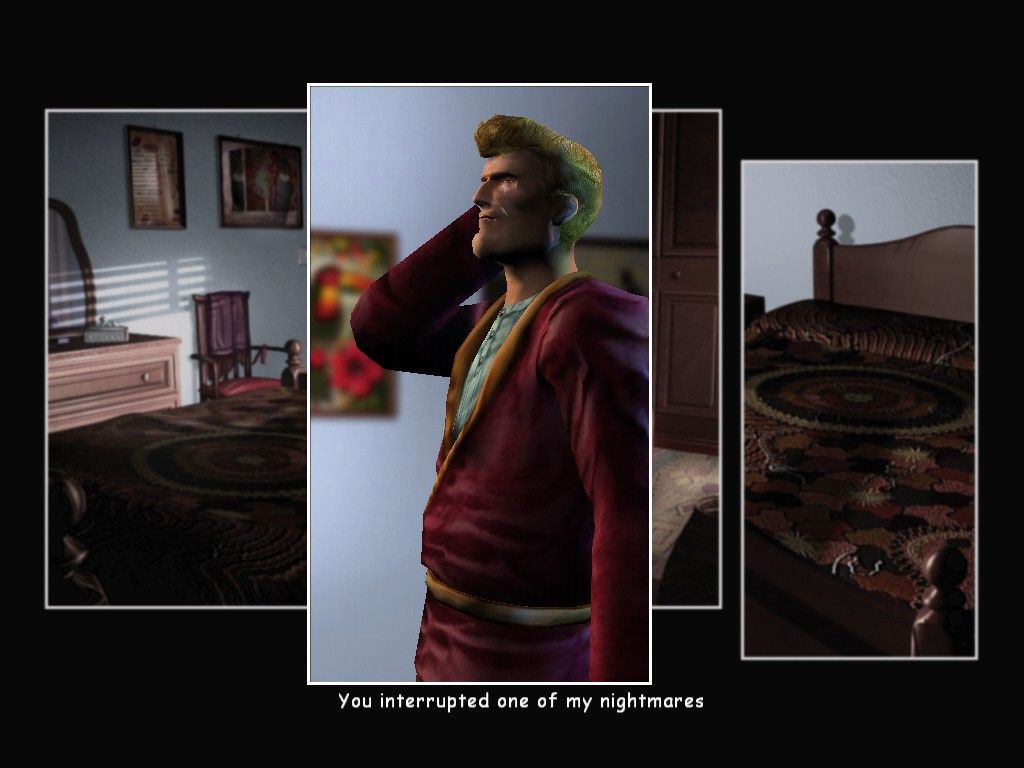 Crime Stories: From the Files of Martin Mystère (Windows) screenshot: It's not nice to wake up someone from a nightmare