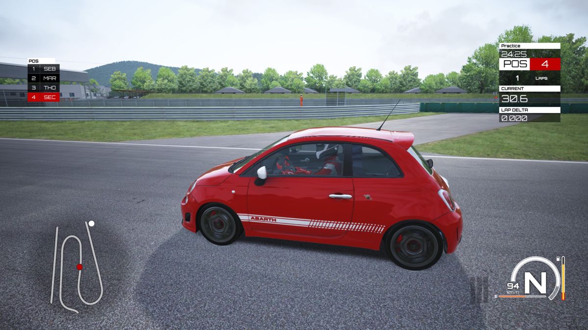 Assetto Corsa (PlayStation 4) screenshot: Taking Abarth for a spin
