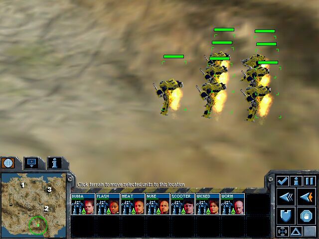 Mech Commander 2 (Windows) screenshot: Flying