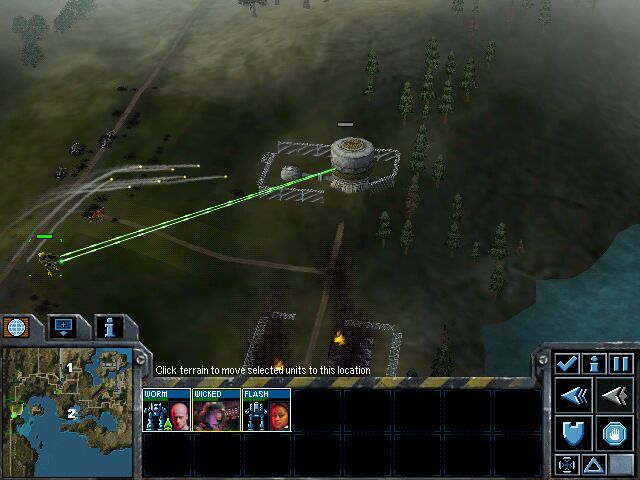 Mech Commander 2 (Windows) screenshot: Laser, rockets and big fuel tank