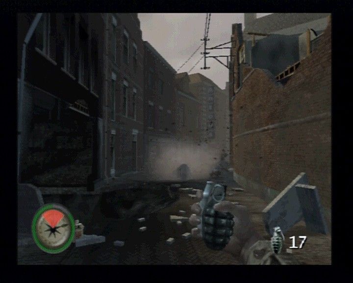 Medal of Honor: Frontline (PlayStation 2) screenshot: It is very kewl and more real how far you can throw a grenade.