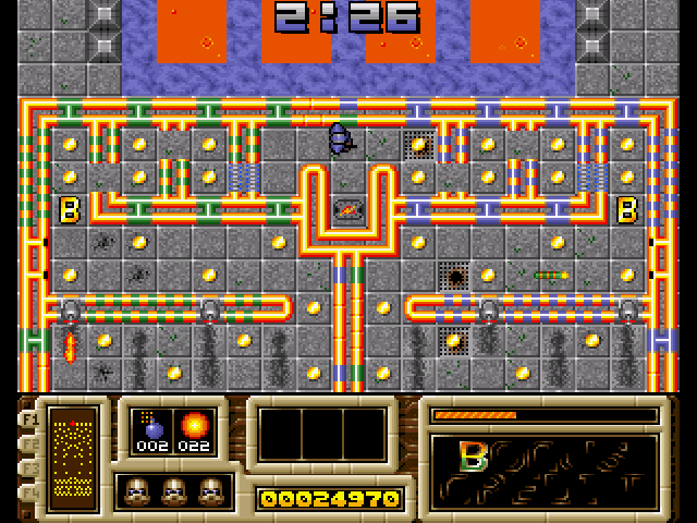 Mean Arenas (Amiga) screenshot: Speed arena. Get as many gold coins as you can before time expires
