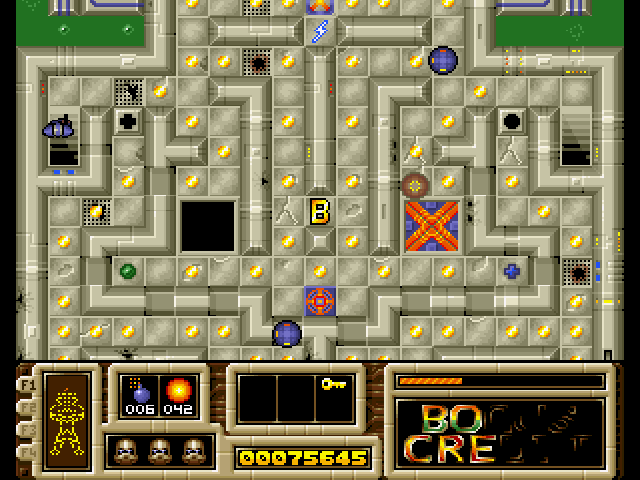 Mean Arenas (Amiga) screenshot: This arena represents a human figure