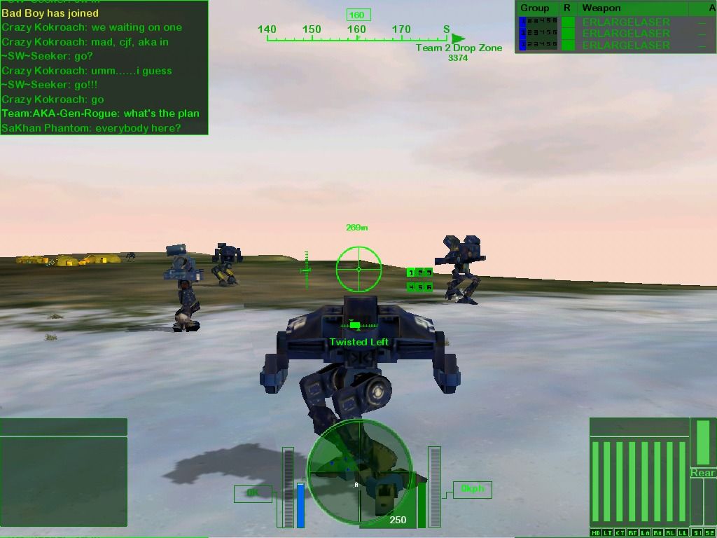 MechWarrior 4: Black Knight (Windows) screenshot: View of Mad Cat Mk II (on right)