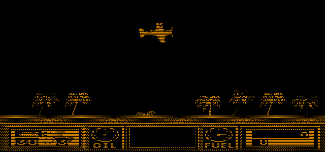 Wings of Fury (DOS) screenshot: Nice turning animation (Hercules)