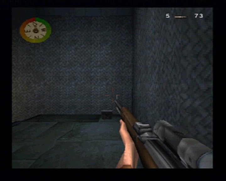 Medal of Honor: Underground (PlayStation) screenshot: Using sniper is not a wise choice in close quarters.
