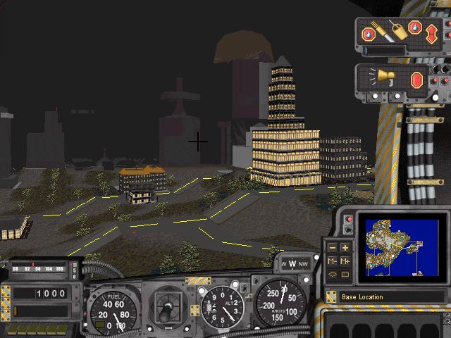 SimCopter (Windows) screenshot: Nose view