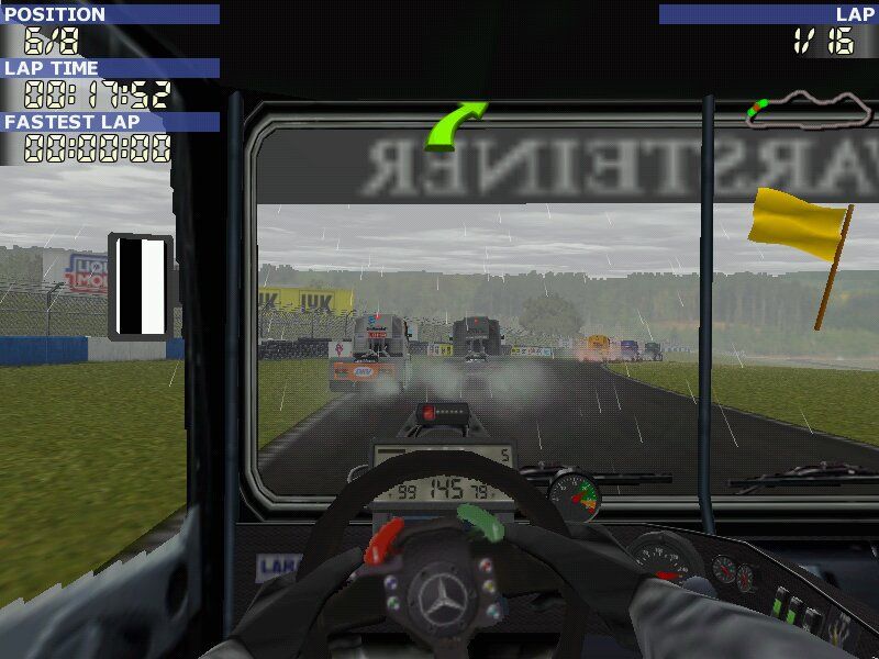 Mercedes-Benz Truck Racing (Windows) screenshot: Cockpit