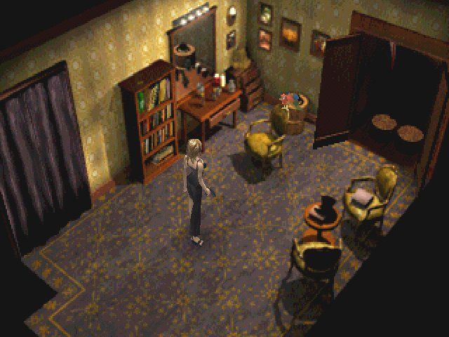 Parasite Eve (PlayStation) screenshot: Just right after the concert, you gotta do the sweep of the theater in order to find some clues.
