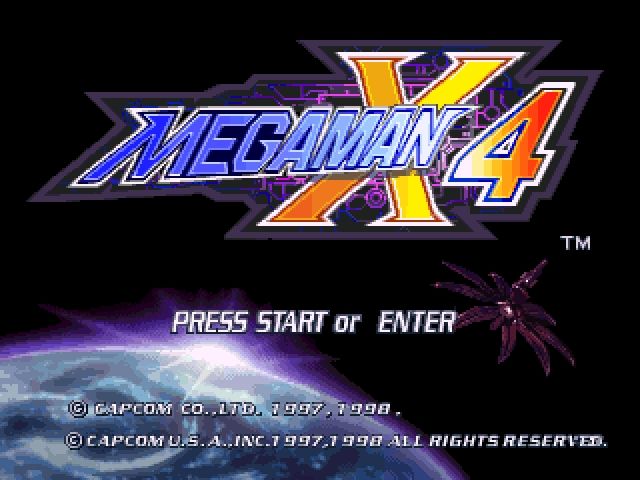 Mega Man X4 (Windows) screenshot: Title Screen