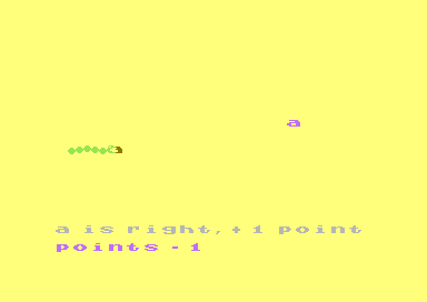 ABC Caterpillar (Commodore 64) screenshot: Alphabet Game