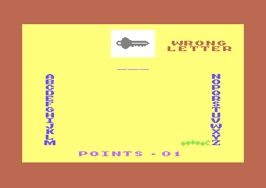 ABC Caterpillar (Commodore 64) screenshot: Wrong Letter