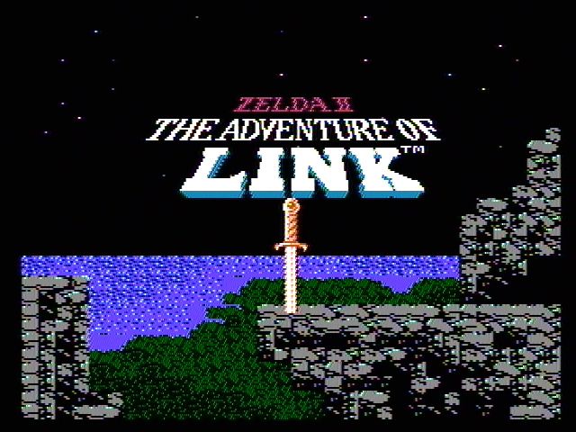 Zelda II: The Adventure of Link (NES) screenshot: Title screen