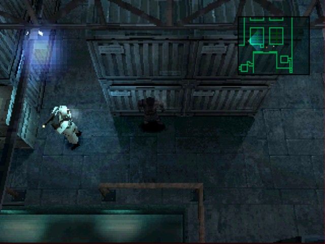 Metal Gear Solid (PlayStation) screenshot: This game requirea great deal of stealth approach.