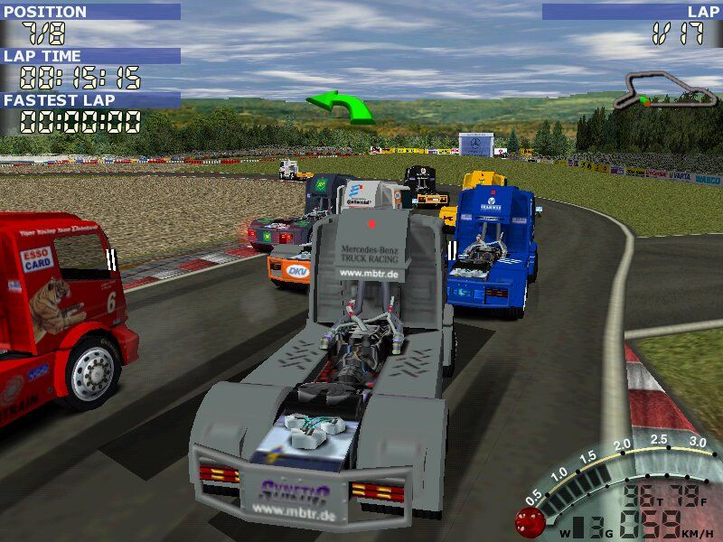 Mercedes-Benz Truck Racing (Windows) screenshot: Tight