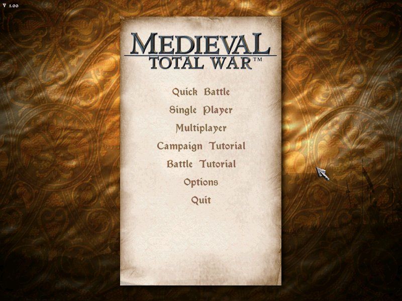 Medieval: Total War (Windows) screenshot: Main menu