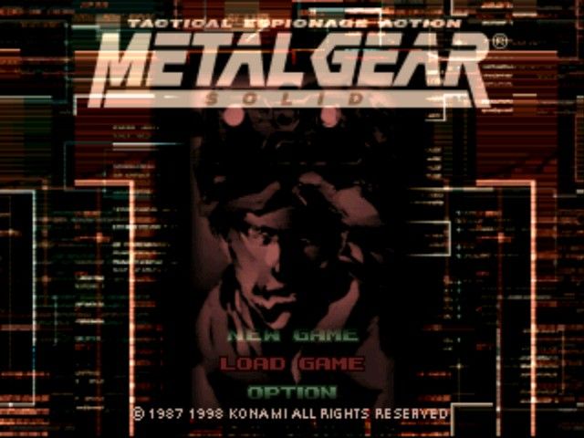 Metal Gear Solid (PlayStation) screenshot: Main Menu