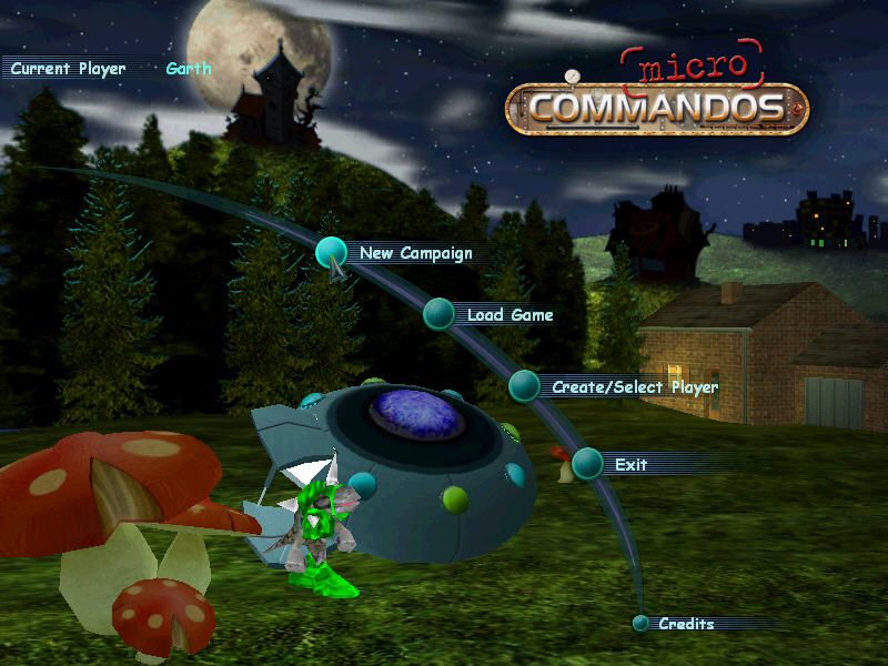 Micro Commandos (Windows) screenshot: Main Menu