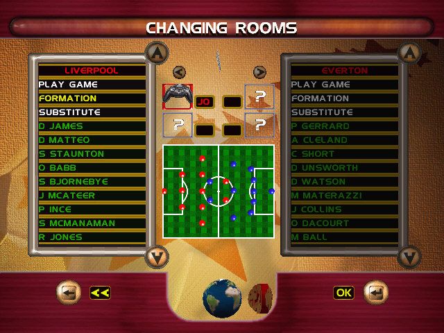 Michael Owen's World League Soccer '99 (Windows) screenshot: Setting up a friendly