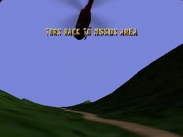 Super Huey III (Windows) screenshot: Don't all realistic flight simulators have giant warnings if you fly the wrong way?