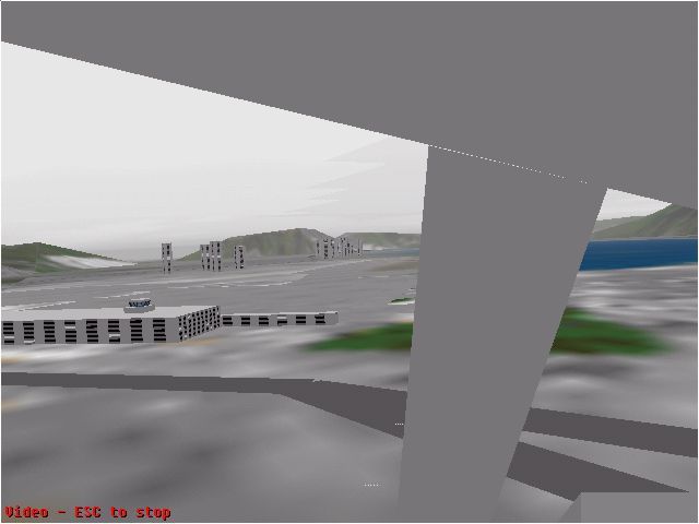 Microsoft Flight Simulator 98 (Windows) screenshot: Cockpit view in Hong Kong