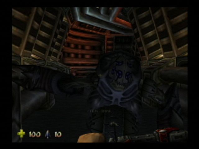 Turok 2: Seeds of Evil (Nintendo 64) screenshot: And I thought spider-man has many eyes.