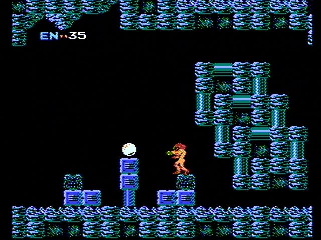 Metroid (NES) screenshot: Located a power up