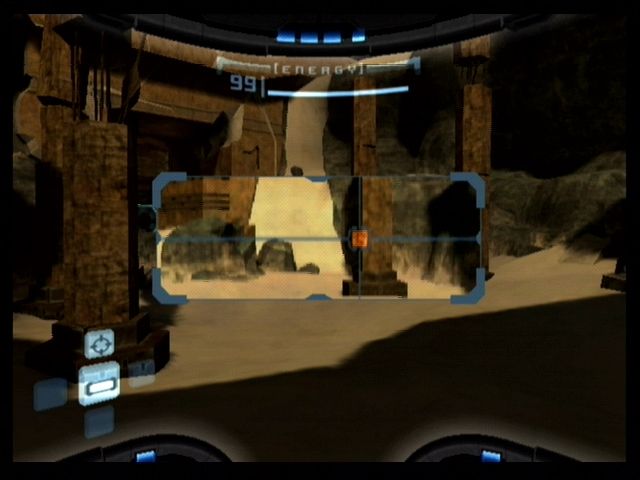 Metroid Prime (GameCube) screenshot: Use the scan visor to search for clues