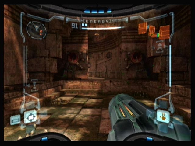 Metroid Prime (GameCube) screenshot: Searching the Chozo ruins...