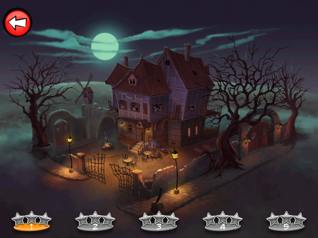 Tapper World Tour (iPad) screenshot: The first season: Halloween, and its Transylvanian inn