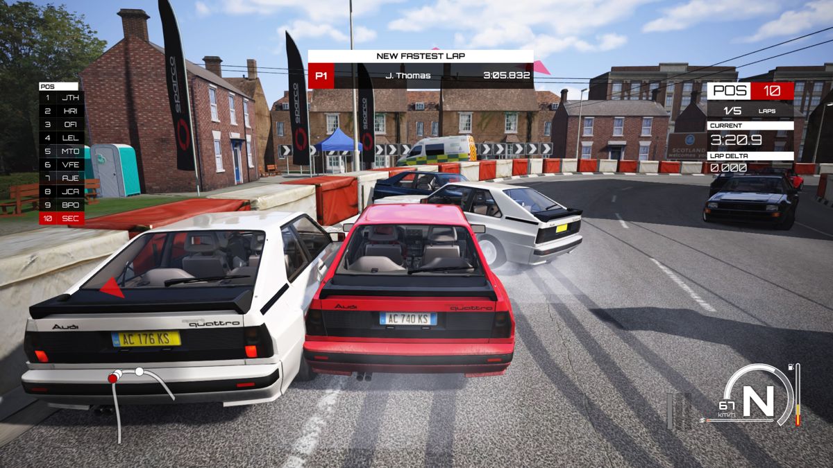 Assetto Corsa (PlayStation 4) screenshot: Heavy collision, but no visible car damages