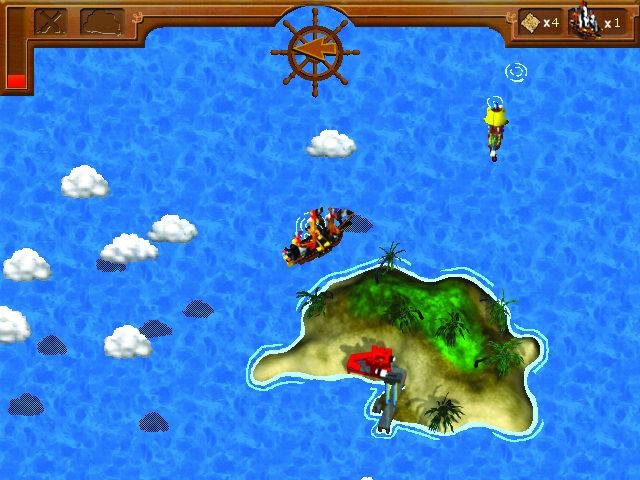 Mis Ladrillos Interactivo (Windows) screenshot: A shot from the "¡Piratas!" game