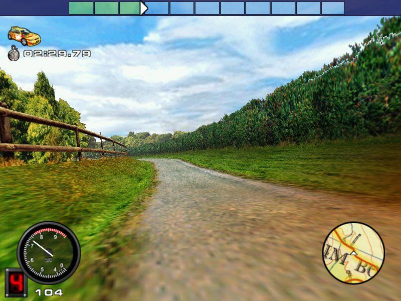 Mobil 1 Rally Championship (Windows) screenshot: Nose camera