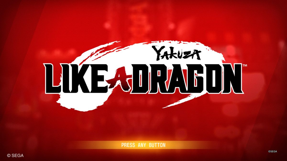 Yakuza: Like a Dragon (PlayStation 5) screenshot: Main title