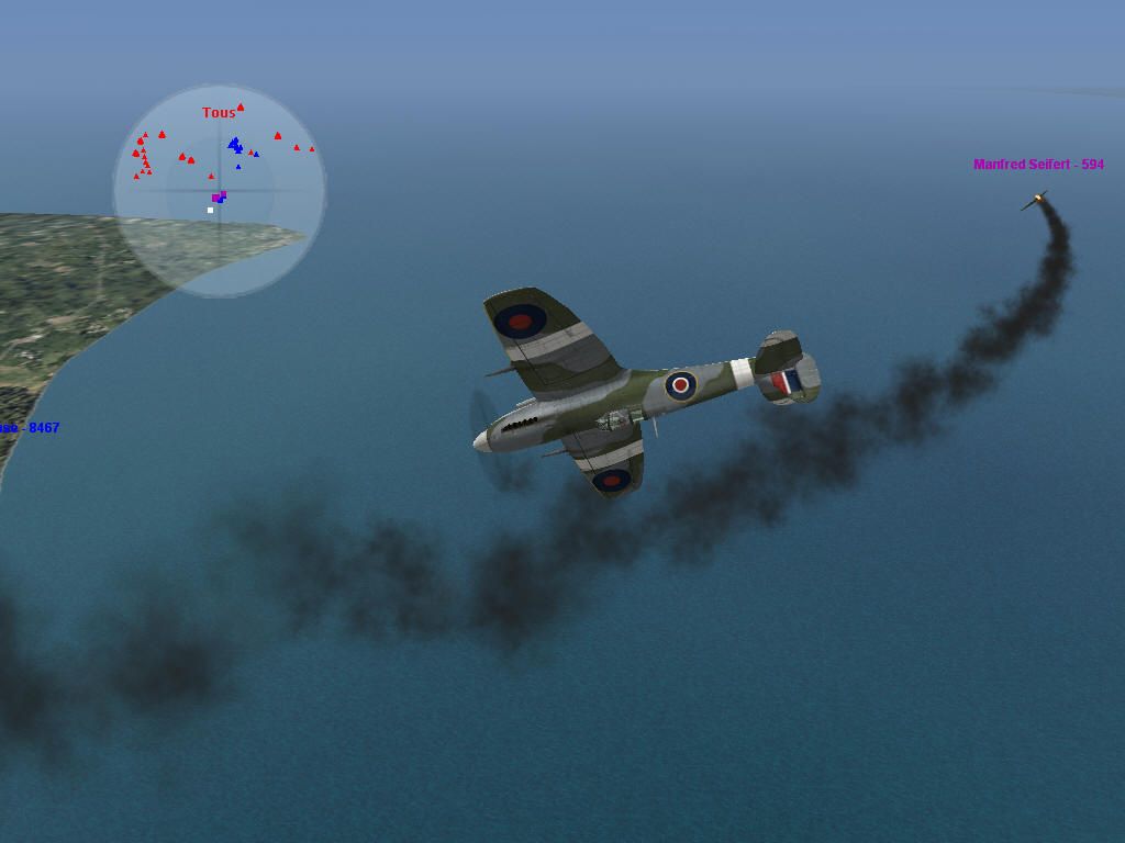 Microsoft Combat Flight Simulator 3: Battle for Europe (Windows) screenshot: Ju88 touched!