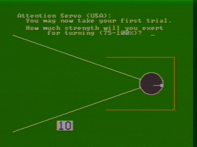 Olympic Decathlon (PC Booter) screenshot: Instructions for the discus (CGA with composite monitor)
