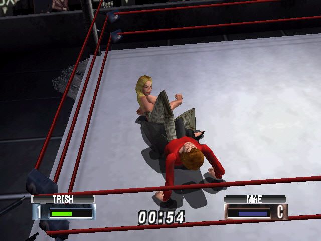 WWF No Mercy (Nintendo 64) screenshot: A leglock