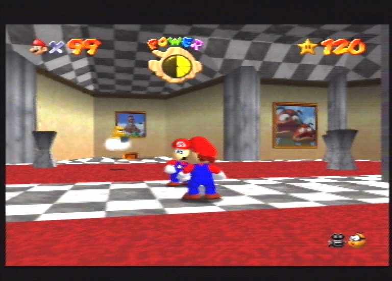 Screenshot of Super Mario 64 (Nintendo 64, 1996) - MobyGames