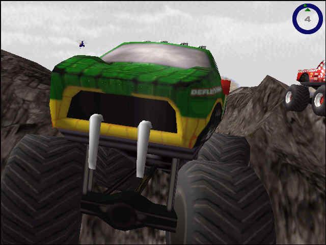 Monster Truck Madness 2 (Windows) screenshot: Right into the monster truck race