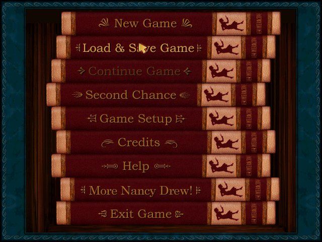 Nancy Drew: Last Train to Blue Moon Canyon (Windows) screenshot: Main menu