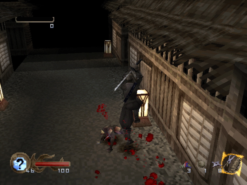 Tenchu: Stealth Assassins (PlayStation) screenshot: Slayer slain