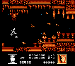 Silver Surfer (NES) screenshot: Fire, Fire everywhere.