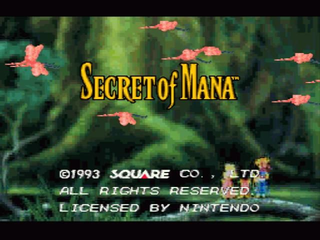 Secret of Mana (SNES) screenshot: Title screen