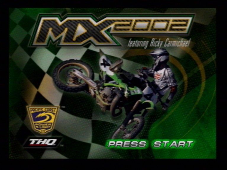 MX 2002 featuring Ricky Carmichael (PlayStation 2) screenshot: Title Screen