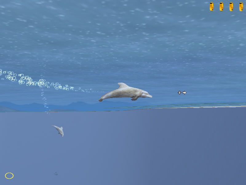 MusicVR Episode 1: Tr3s Lunas (Windows) screenshot: Frolicking with the dolphins.