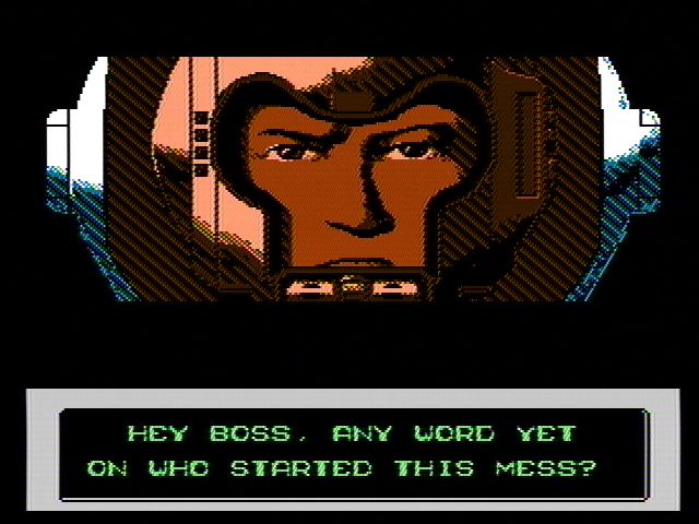 The Mutant Virus (NES) screenshot: The story unfolds between levels